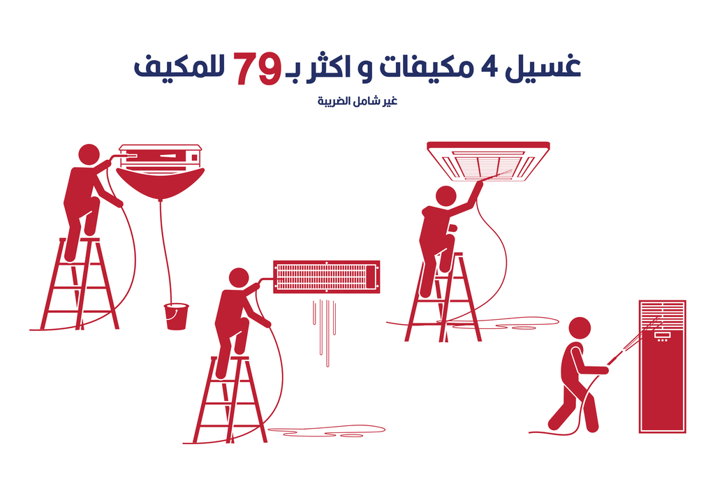 عرض تنظيف 4 مكيفات ب 69 للمكيف